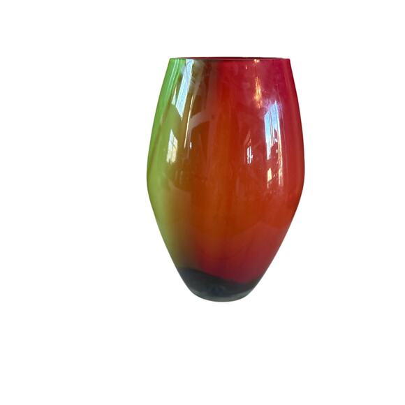 Murano Glass Vase H”18 multicolor - Picture 2 of 5